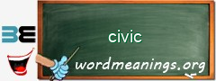 WordMeaning blackboard for civic